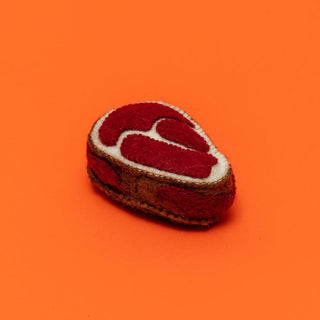 Felted Wool Steak Dog Toy - Iris & Stout