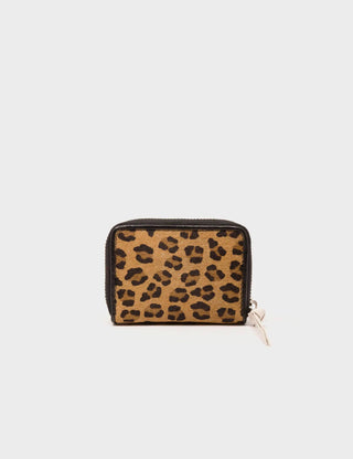 Frodo Animal Print Leather Zip Around Wallet - All Over Eyes Embroidery - Iris & Stout