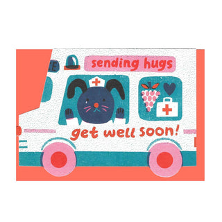 Get Well Soon Van Die Cut Card - Iris & Stout