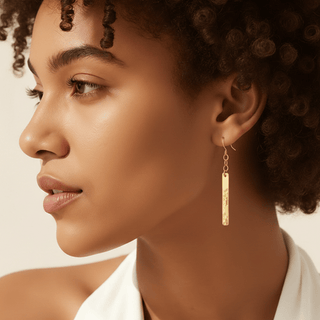 Gold - filled Bar Dangle Earrings - Iris & Stout
