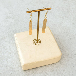 Gold - filled Bar Dangle Earrings - Iris & Stout