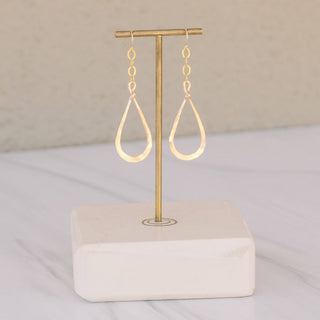 Gold - filled Dangle Tear Drop Earrings - Iris & Stout