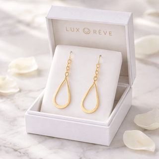 Gold - filled Dangle Tear Drop Earrings - Iris & Stout