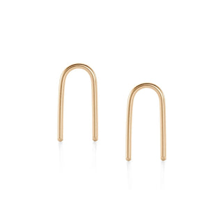 Gold U-Shaped Earrings - Iris & Stout