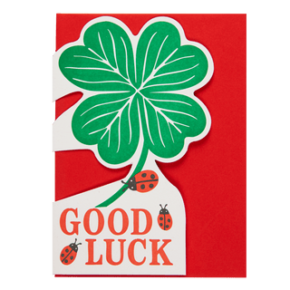 Good Luck Clover Greeting Card - Iris & Stout