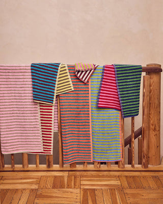 Grasshopper Stripe Bath Towel - Iris & Stout