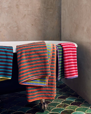 Grasshopper Stripe Bath Towel - Iris & Stout