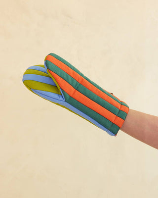 Grasshopper Stripe Oven Mitt - Iris & Stout