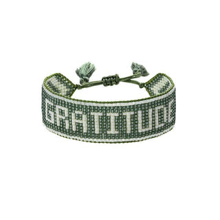 Gratitude Sage Beaded Bracelet - Iris & Stout
