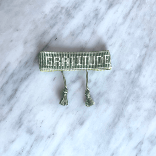 Gratitude Sage Beaded Bracelet - Iris & Stout