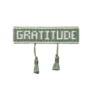 Gratitude Sage Beaded Bracelet - Iris & Stout