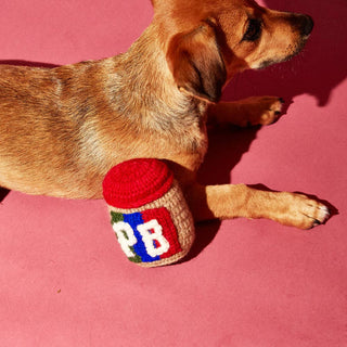 Hand Knit Wool Peanut Butter Dog Toy - Iris & Stout