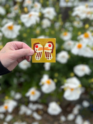 Hand Painted Butterfly Sticker - Iris & Stout
