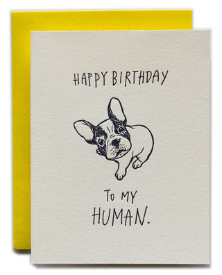 Happy Birthday To My Human Dog Card - Iris & Stout