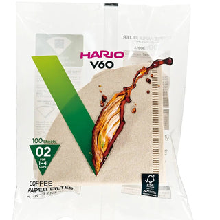 Hario V60 Paper Filter Natural Brown (100 Sheets) - Iris & Stout