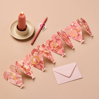 Heart Concertina 'I Love You' Mini Card - Iris & Stout