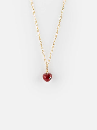 Heart Necklace - Cherie Cherry - Iris & Stout