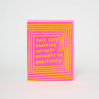 Infinite Positivity Letterpress Greeting Card - Iris & Stout