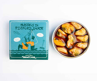 Island Creek x Mariscadora Mussels in Pickled Sauce - Iris & Stout