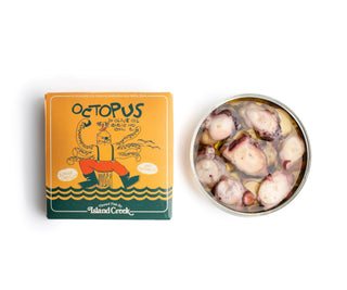 Island Creek x Mariscadora Octopus in Oil, Garlic & Chili - Iris & Stout