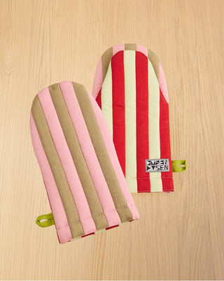 Ladybug Stripe Oven Mitt - Iris & Stout