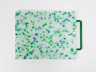 Large Cutting Board with Handle - Green/White - Iris & Stout