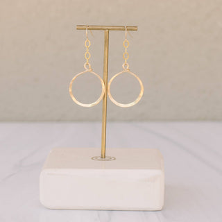 Large Gold Dangle Hoops - Iris & Stout