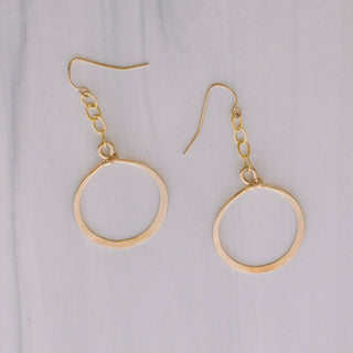 Large Gold Dangle Hoops - Iris & Stout