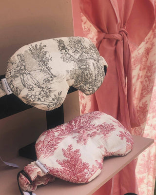 Lavender Eye Mask — Red Toile de Jouy - Iris & Stout