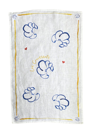 Les Croissants - Linen Teatowel - Iris & Stout