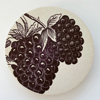 Letterpress Blackberry Coasters - Iris & Stout
