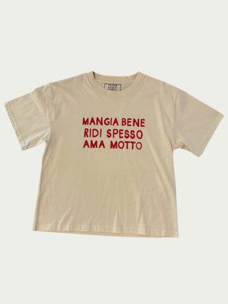 Mangia Bene Tee - Butter Yellow - Iris & Stout