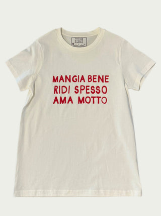 Mangia Bene Tee - Natural - Iris & Stout