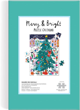 Merry and Bright 12 Days of Christmas Advent Puzzle Calendar - Iris & Stout