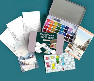 Midwinter Forest Watercolor Painting Kit - Iris & Stout