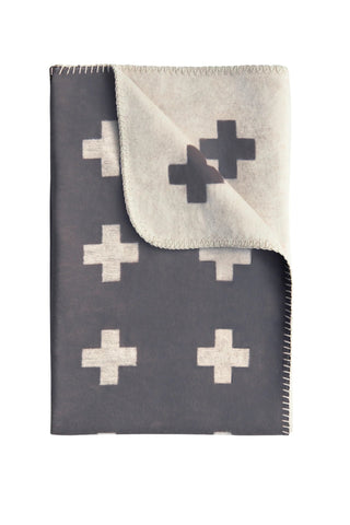 Mini Cross Blanket Grey - Iris & Stout
