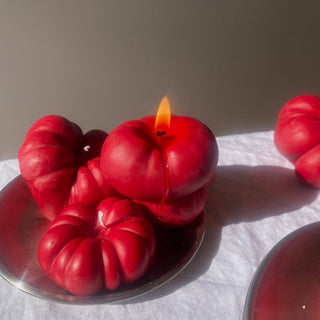 Mini Red Tomato Candle - Iris & Stout