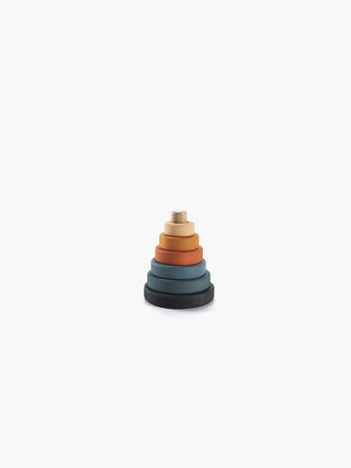 Mini Ring Stacker Wooden Pyramid Toy - Iris & Stout
