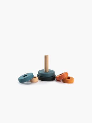 Mini Ring Stacker Wooden Pyramid Toy - Iris & Stout