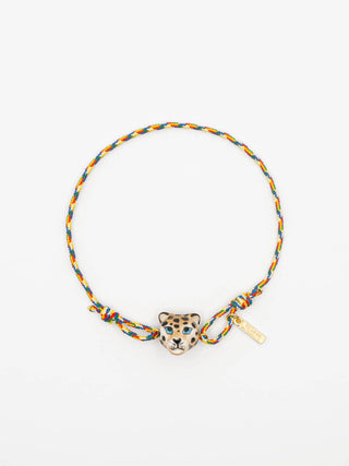 Multicolored Leopard Cord Bracelet - Iris & Stout