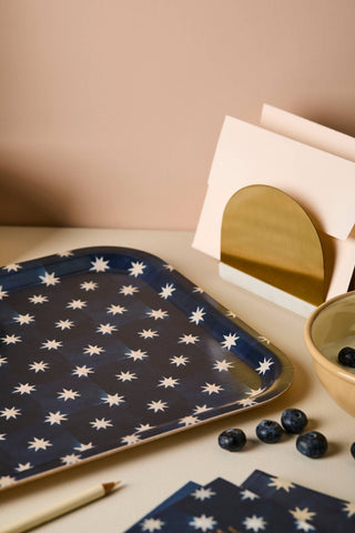 Navy Star Medium Tray - Iris & Stout