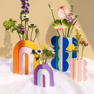 OCTAEVO Paper Vase Riviera Arch - Iris & Stout