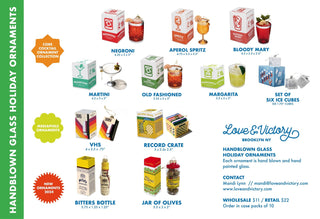 Olive Jar Cocktail Garnish Holiday Ornament - Iris & Stout