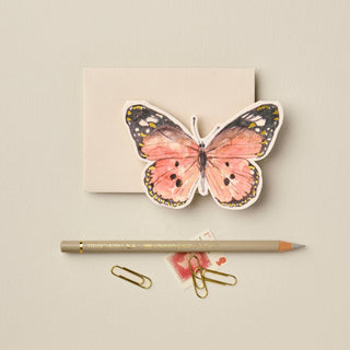 Orange Butterfly Mini Card - Iris & Stout