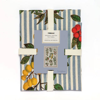 Organic Cotton Tea Towel - Festival of Fruits - Iris & Stout