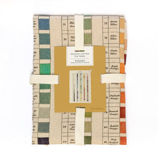 Organic Cotton Tea Towel - Werner's Nomenclature of Colours - Iris & Stout