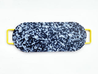 Oval Cutting Board with two handles - Black/White - Iris & Stout
