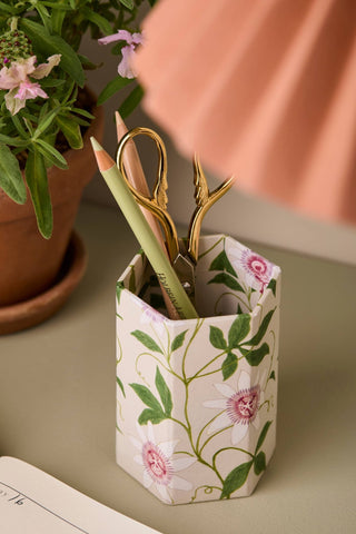 Passionflower Pen Pot - Iris & Stout