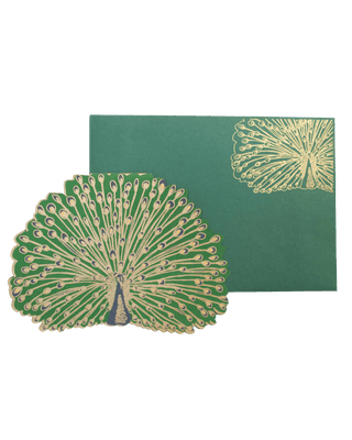 Peacock Greeting Card - Iris & Stout