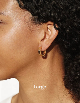 Piazza Hinge Hoops - Iris & Stout